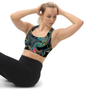 A woman is doing crunches on the floor