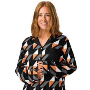 KDPF Braveheart Peach-Black Long Sleeve Pajama Top