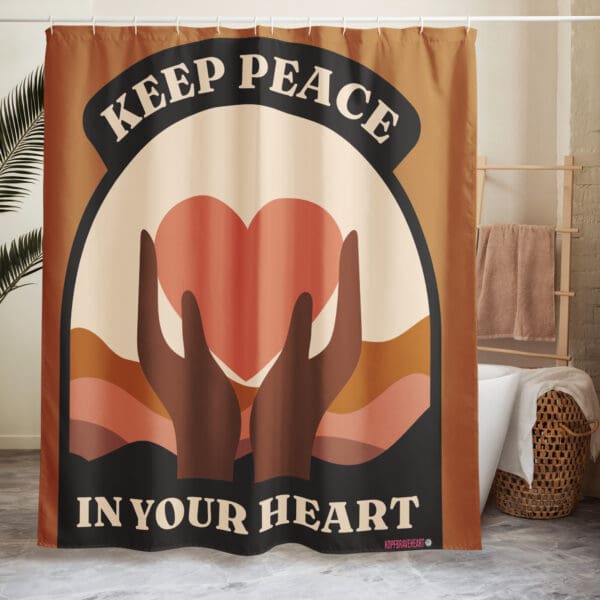 KDPF Braveheart Cultivate a Tranquil Mind Shower Curtain