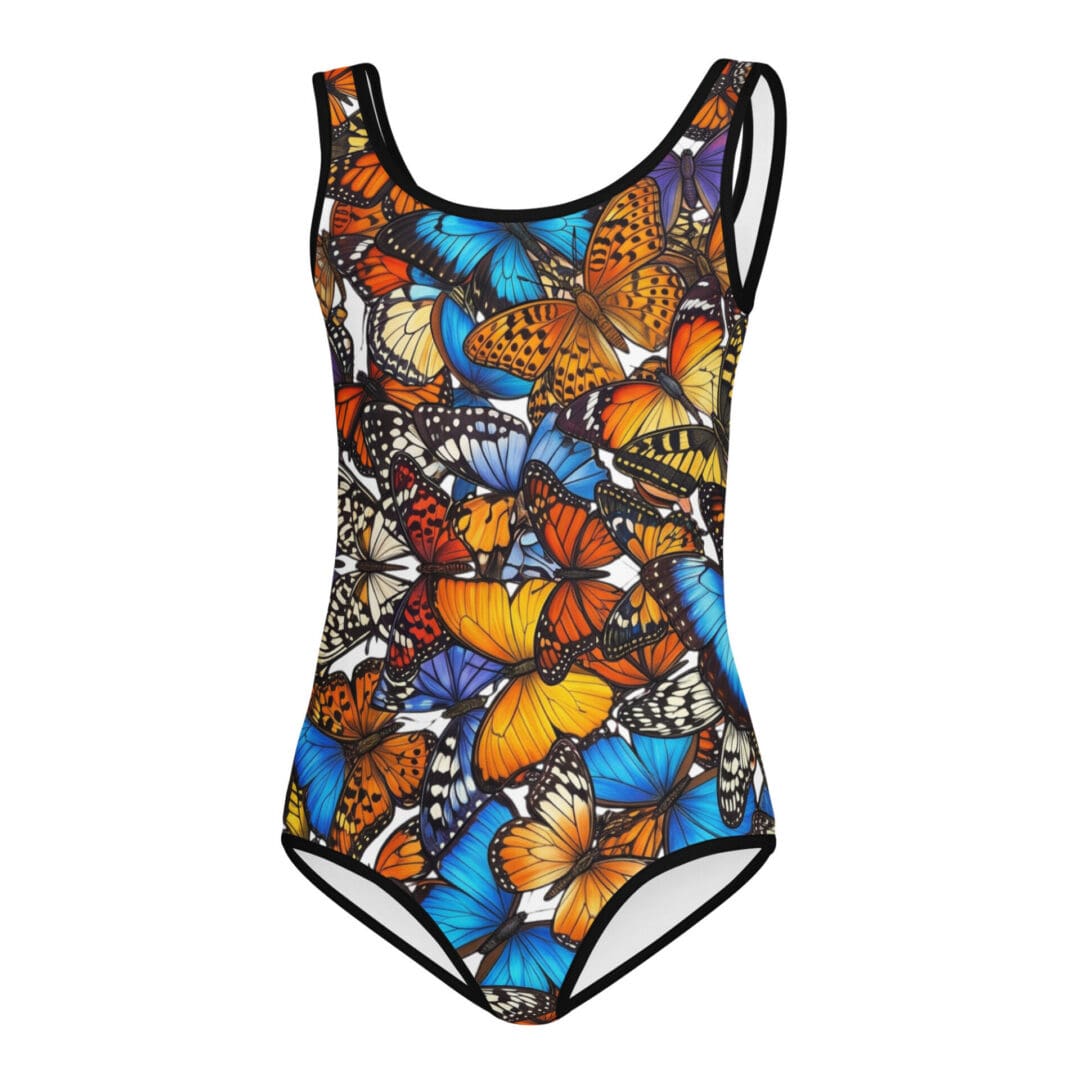 KDPF Braveheart Monarch Meadow Kids One-Piece Swimsuit - Image 2