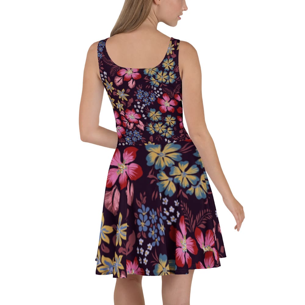 KDPF Braveheart Pink Floral Skater Dress - Image 2