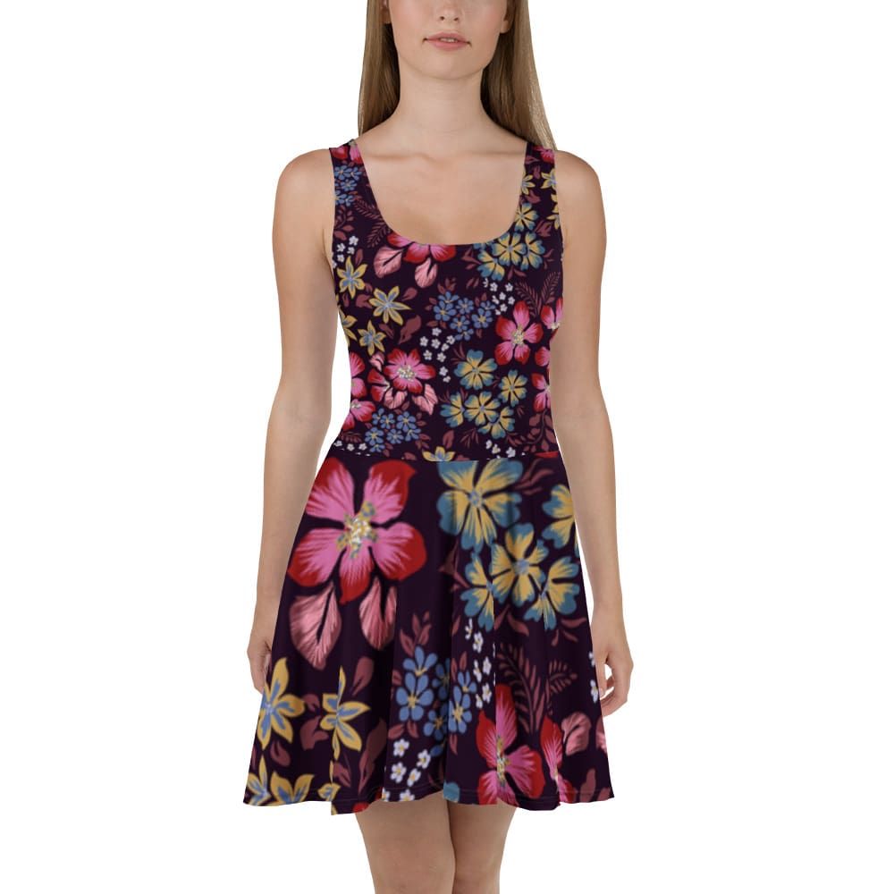 KDPF Braveheart Pink Floral Skater Dress