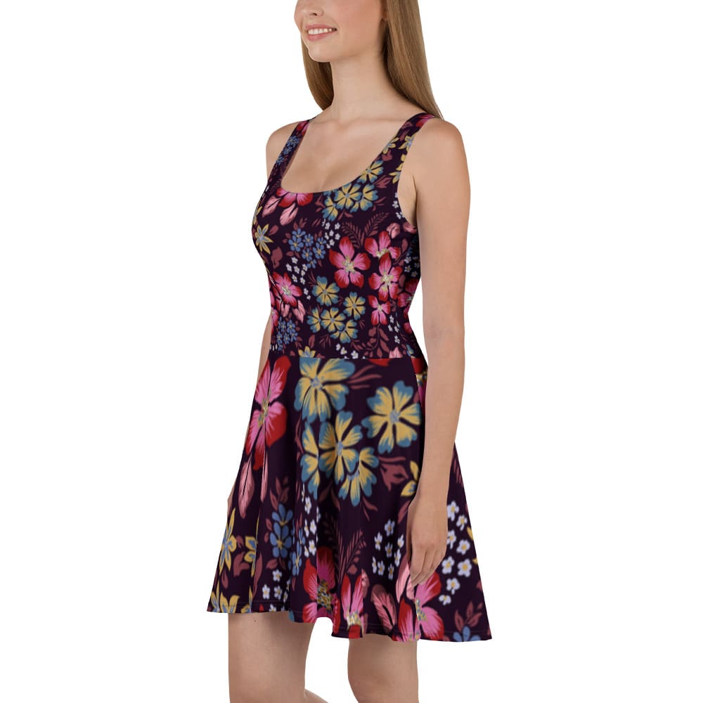 KDPF Braveheart Pink Floral Skater Dress - Image 3