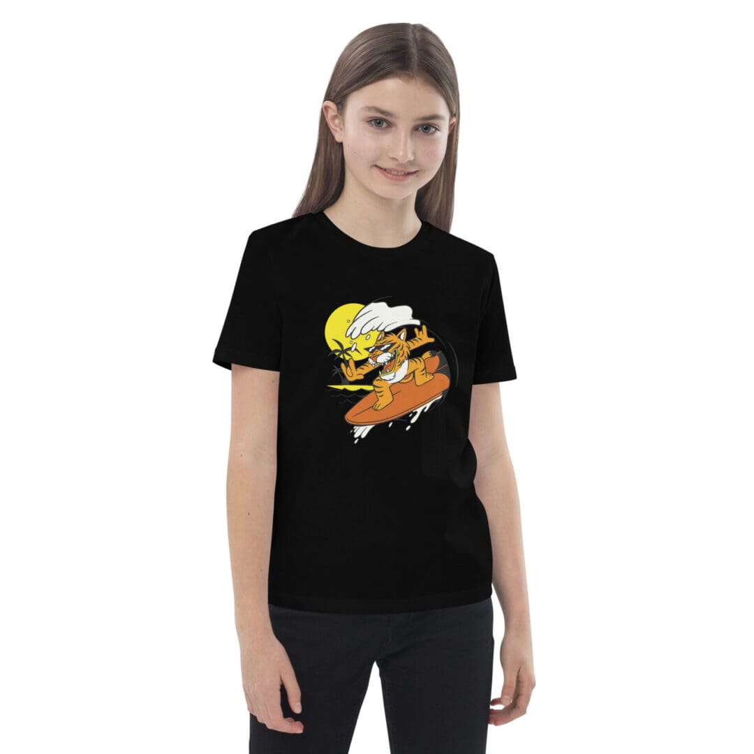 KDPF Braveheart Kids Surfing Tiger T-shirt - Image 8