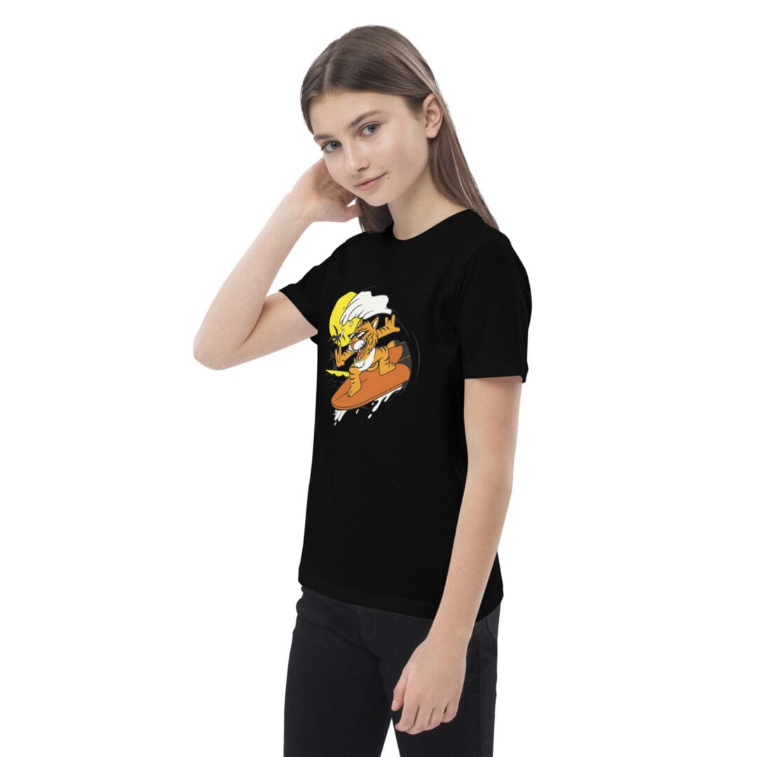 KDPF Braveheart Kids Surfing Tiger T-shirt - Image 10