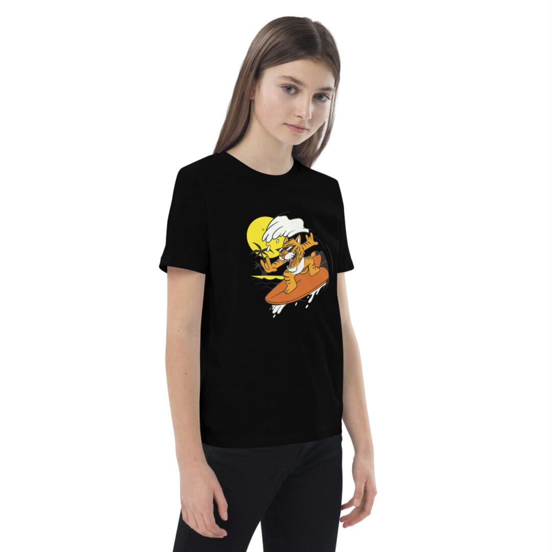 KDPF Braveheart Kids Surfing Tiger T-shirt - Image 9