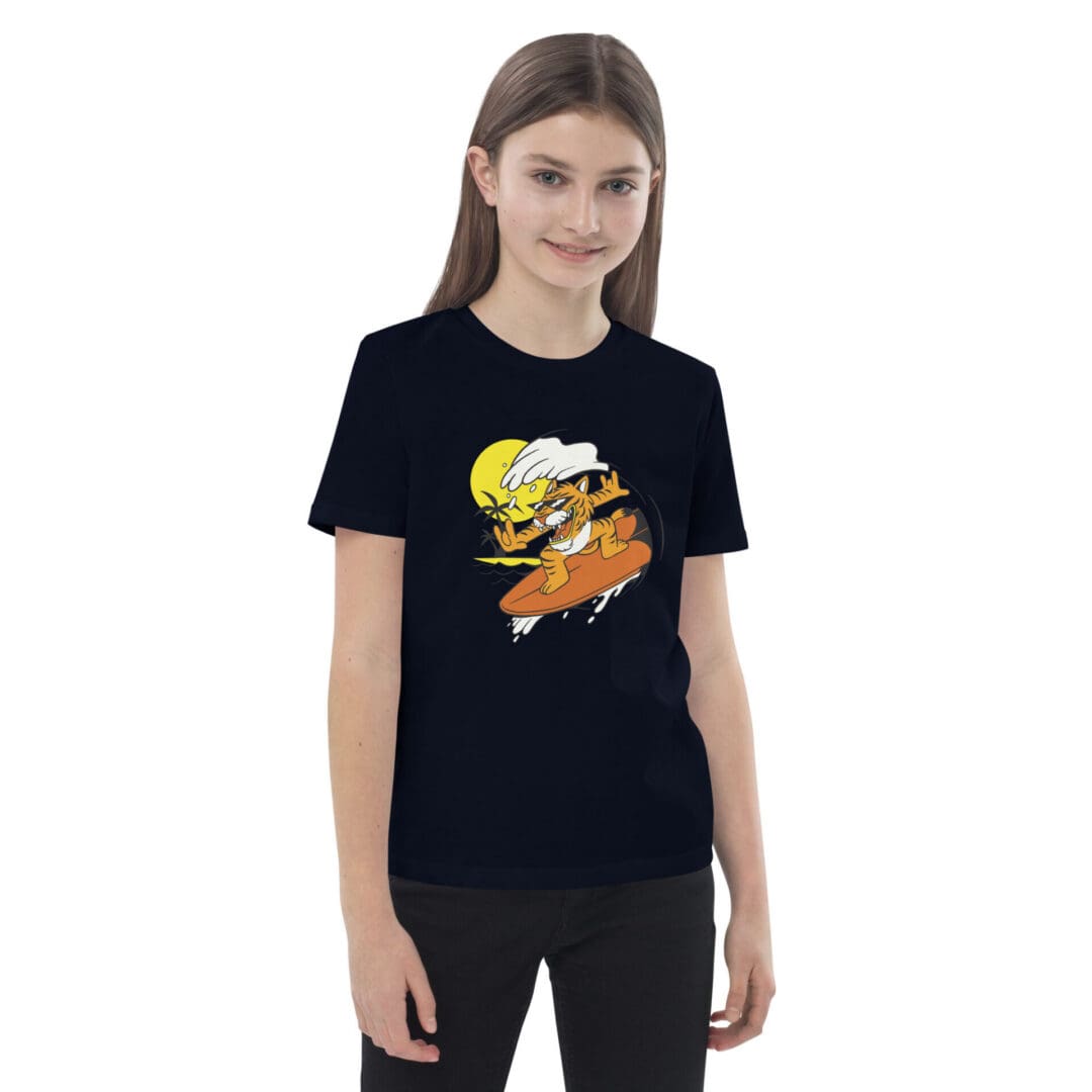 KDPF Braveheart Kids Surfing Tiger T-shirt - Image 12