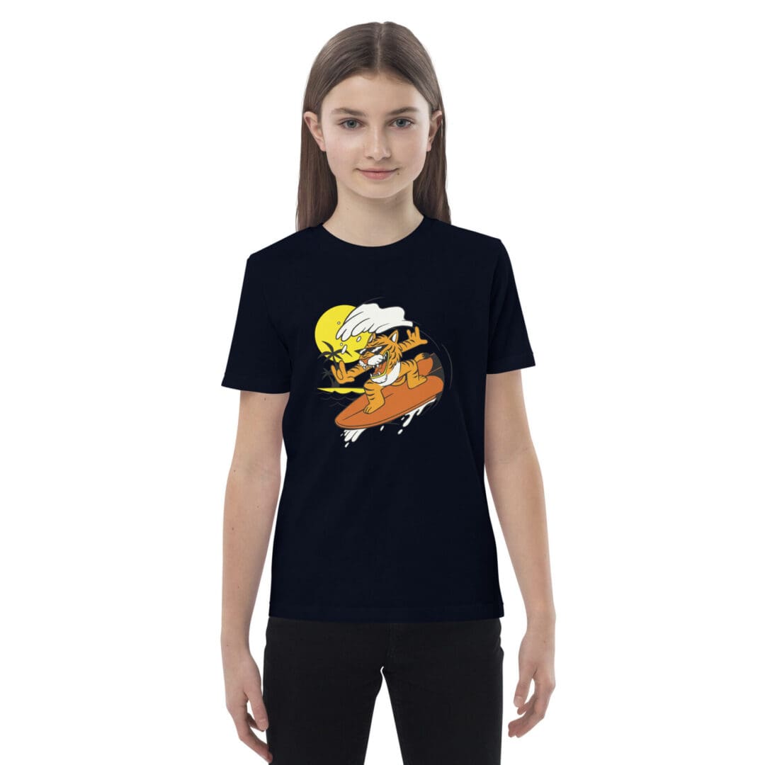 KDPF Braveheart Kids Surfing Tiger T-shirt - Image 11