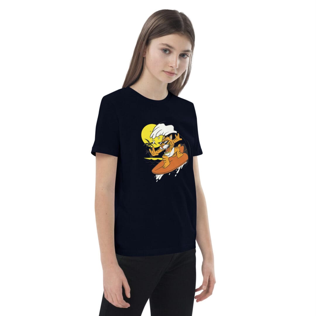 KDPF Braveheart Kids Surfing Tiger T-shirt - Image 13