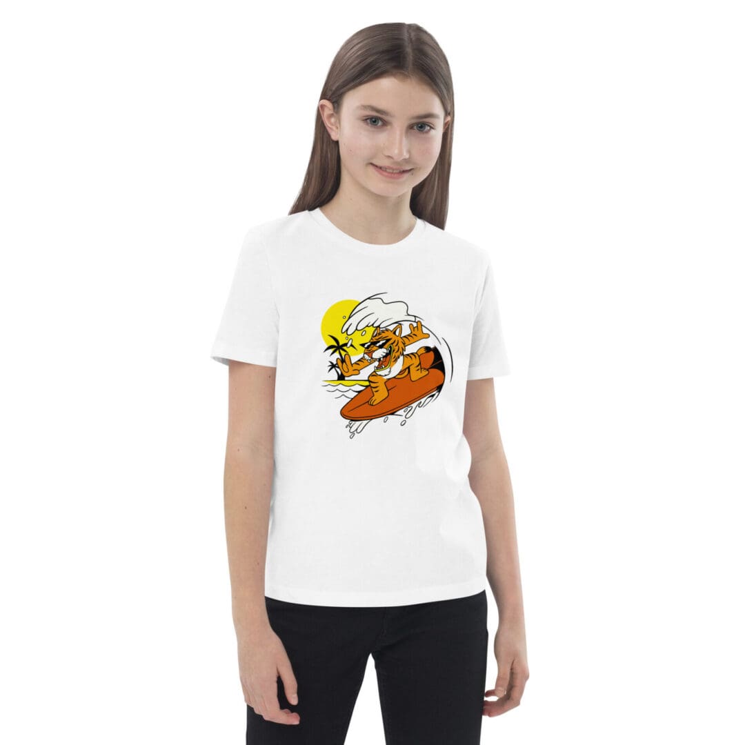 KDPF Braveheart Kids Surfing Tiger T-shirt - Image 16