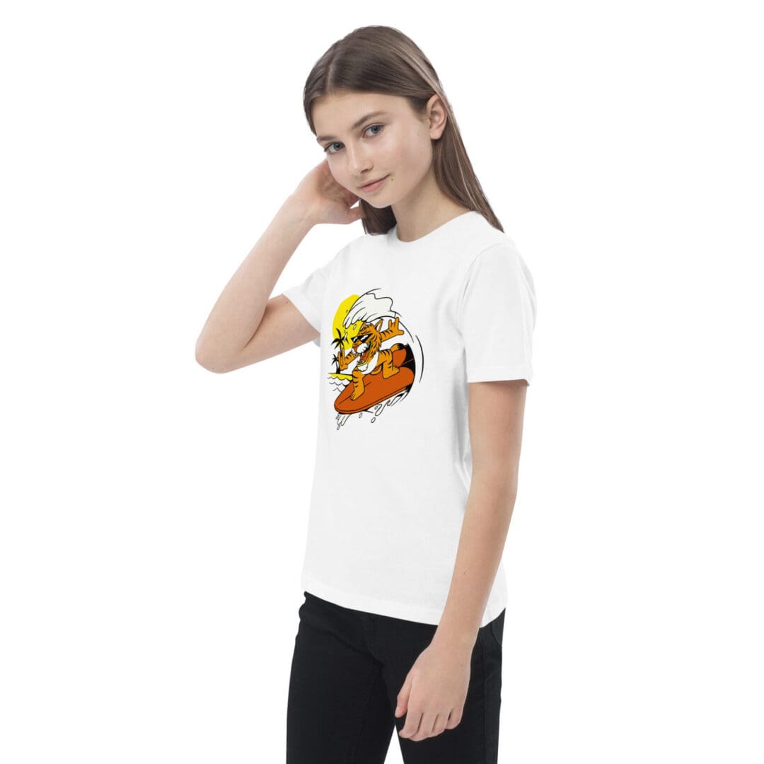 KDPF Braveheart Kids Surfing Tiger T-shirt - Image 18