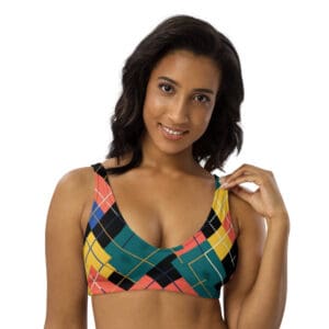 KDPF Braveheart Color Block Elegance Padded Bikini Top